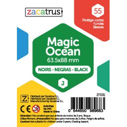 Sleeve Protège cartes Zacatrus Magic dos noir Ocean 63.5*88 