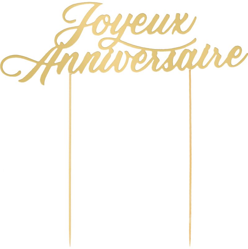 Déco Gâteau Anniversaire doré Artemio Ikaipaka jeux & jouets