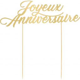 Déco Gâteau Anniversaire doré Artemio Ikaipaka jeux & jouets