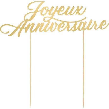 Déco Gâteau Anniversaire doré Artemio Ikaipaka jeux & jouets