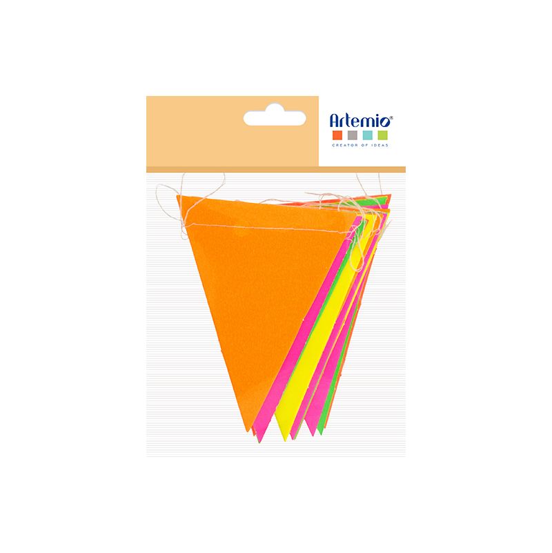 Guirlande carton fanion Fluo Artemio Ikaipaka jeux & jouets