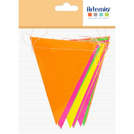 Guirlande carton fanion Fluo Artemio Ikaipaka jeux & jouets