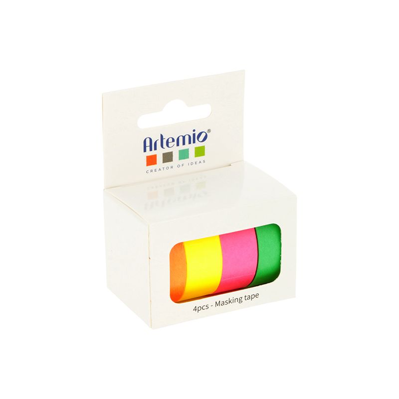 Masking Tape Fluo 4 Artemio Ikaipaka jeux & jouets Royan