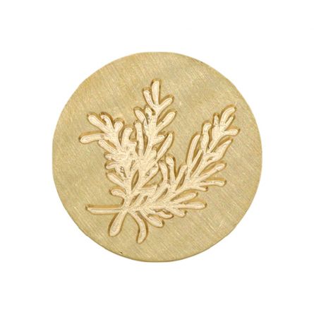 Cachet laiton 25mm pour cire Romarin Artemio Ikaipaka jeux &