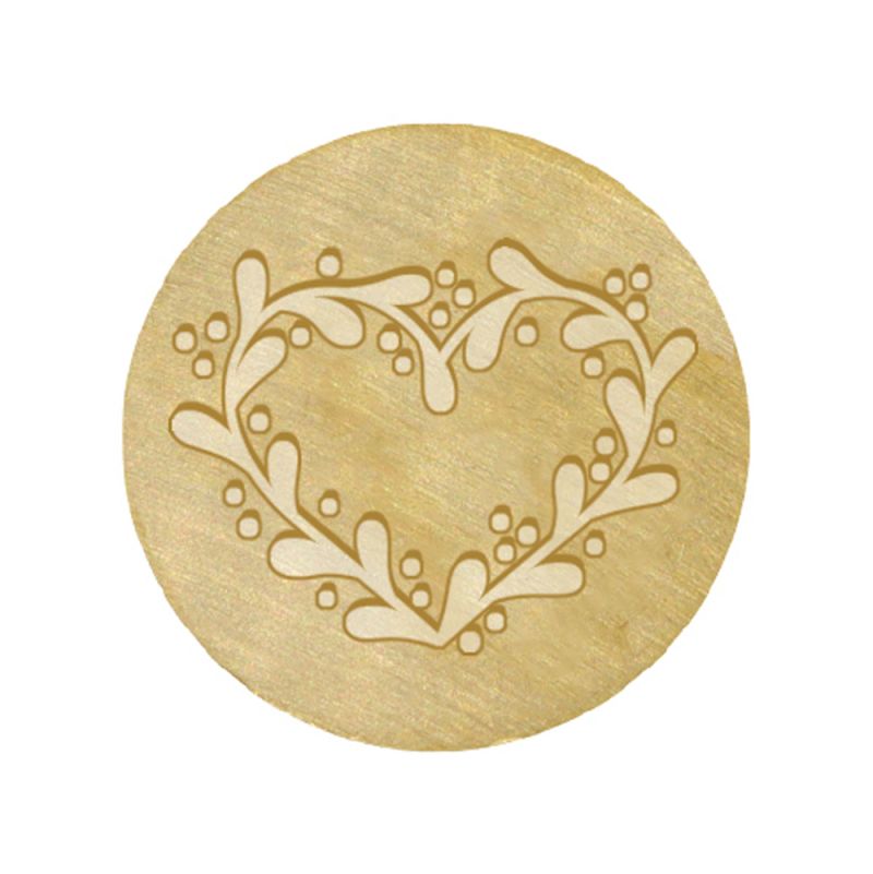 Cachet laiton 25mm pour cire Coeur Artemio Ikaipaka jeux &
