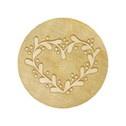Cachet laiton 25mm pour cire Coeur Artemio Ikaipaka jeux &