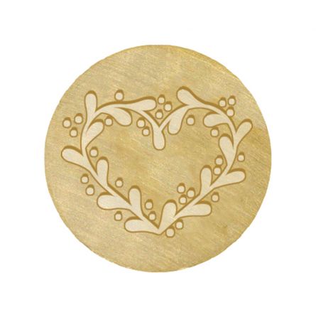 Cachet laiton 25mm pour cire Coeur Artemio Ikaipaka jeux &
