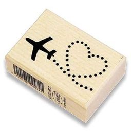 Tampon bois Cœur + Avion Artemio Artemio Ikaipaka jeux & jouets