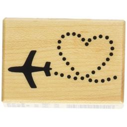Tampon bois Cœur + Avion Artemio Artemio Ikaipaka jeux & jouets