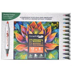 Graph'IT GO kit Coloriage Mystère Exotic Mandala Oz Ikaipaka