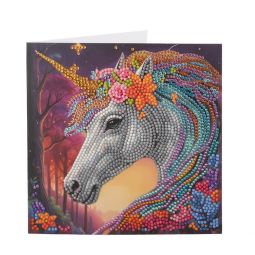 Crystal Art Carte à Diamanter Licorne Enchantée Oz Ikaipaka