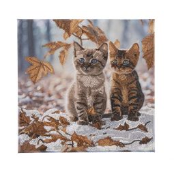 Crystal Art Kit Tableau à Diamanter Chatons en hiver Oz