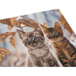 Crystal Art Kit Tableau à Diamanter Chatons en hiver Oz