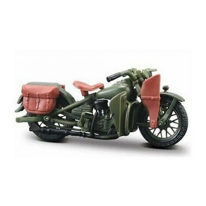 Moto Harley Davidson WLA Flathead Vert militaire Miniature 1/24