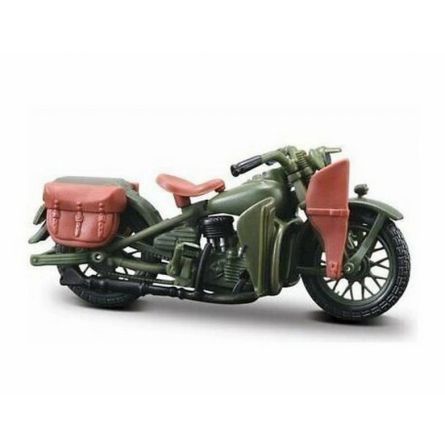 Moto Harley Davidson WLA Flathead Vert militaire Miniature 1/24