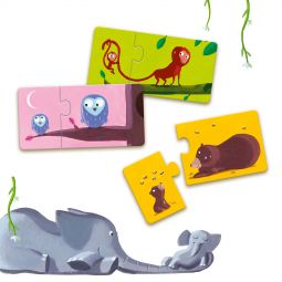 Puzzle Duo bébés animaux Djeco Ikaipaka jeux & jouets Royan