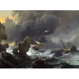 Puzzle 2000p Ships in Distress off a Rocky Coast 1967 Grafika