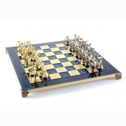 Jeu d'Echecs "Combat des Géants" bleu 36cm Manopoulos