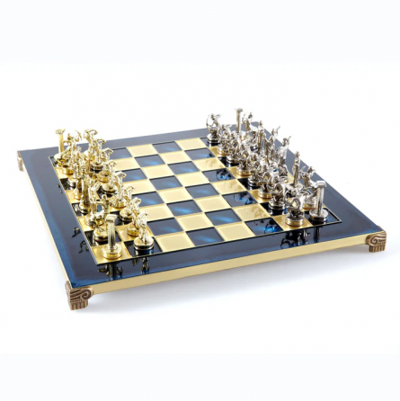 Jeu d'Echecs "Combat des Géants" bleu 36cm Manopoulos