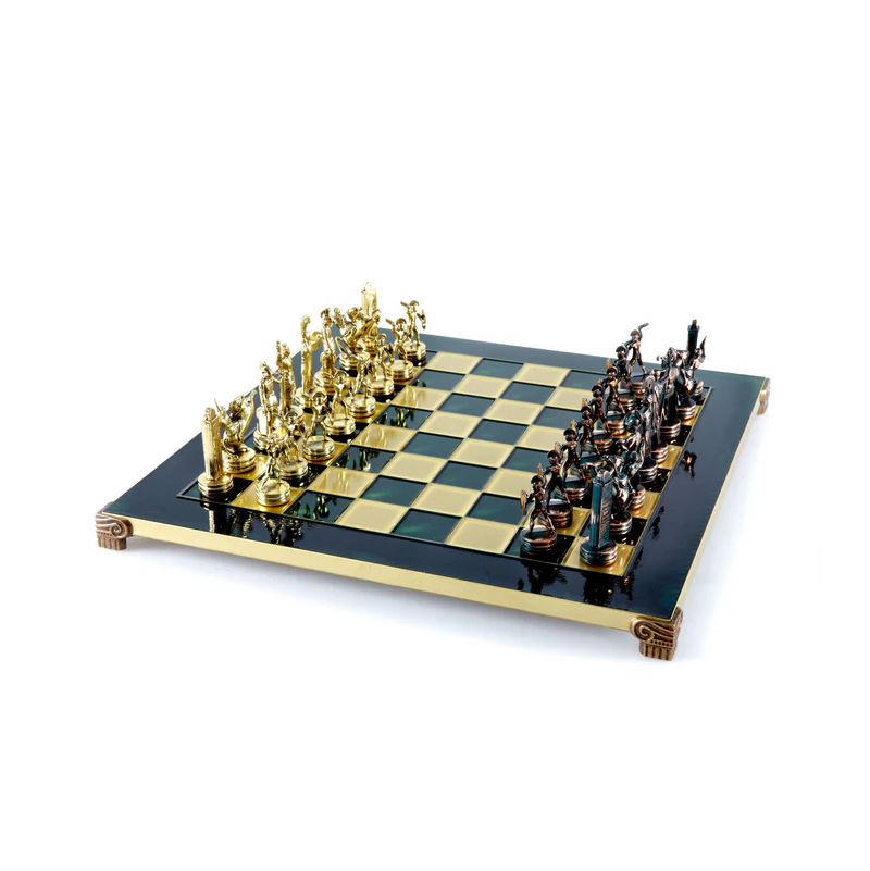 Jeu d'Echecs "Mythologie Grec" vert 36 cm Manopoulos Manopoulos