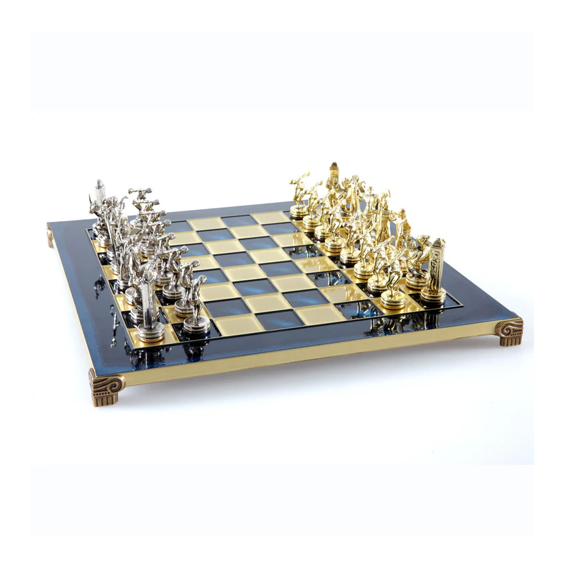 Jeu d'Echecs "Lanceur de disque" bleu 36 cm Manopoulos