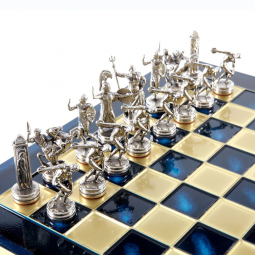 Jeu d'Echecs "Lanceur de disque" bleu 36 cm Manopoulos