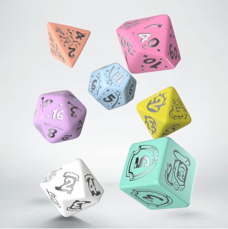 Set de 7 dés Voyage magique multi couleurs  Ikaipaka jeux &