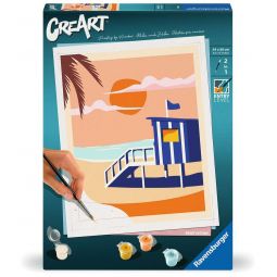 Peinture aux numéros Beach Cottage 24x30 cm BRIO Ikaipaka jeux
