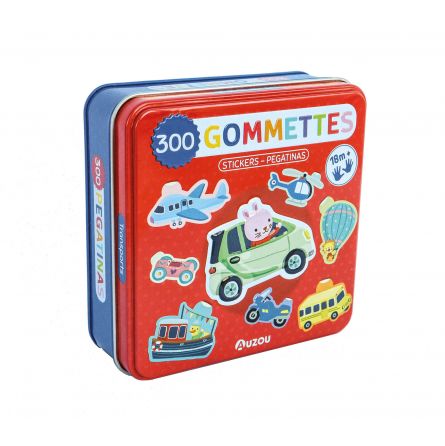 Gommettes Transport boite métal AUZOU Ikaipaka jeux & jouets