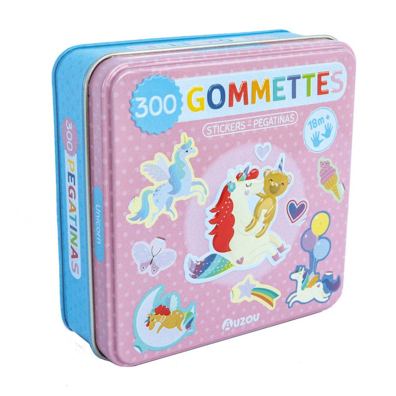 Gommettes Licornes Boite métal AUZOU Ikaipaka jeux & jouets