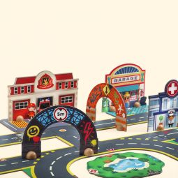 Puzzle UP Géant Ville Djeco Ikaipaka jeux & jouets Royan