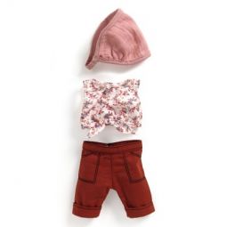 Vêtement Poupée Pomea Tenue Burgundy Djeco Ikaipaka jeux &