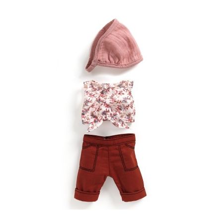 Vêtement Poupée Pomea Tenue Burgundy Djeco Ikaipaka jeux &