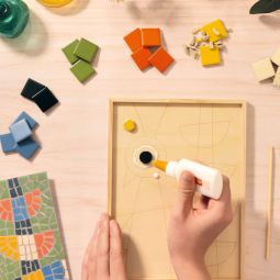 Atelier 73 Mosaïque Paon Djeco Ikaipaka jeux & jouets Royan