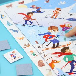 Puzzle 100p Cherche et trouve Sports d'Hiver Sentosphere