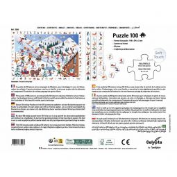 Puzzle 100p Cherche et trouve Sports d'Hiver Sentosphere