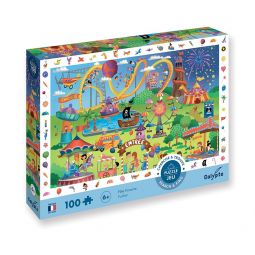 Puzzle 100P Cherche et trouve Fête Foraine Sentosphere Ikaipaka