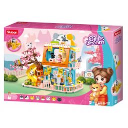 Construction Sluban Girl's Dream Cat House  Ikaipaka jeux &