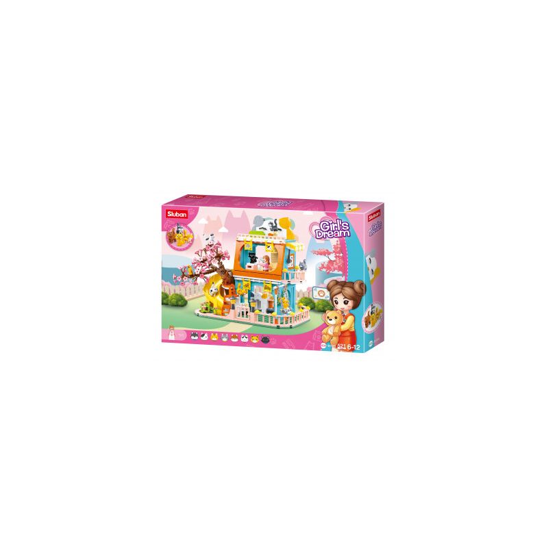 Construction Sluban Girl's Dream Cat House  Ikaipaka jeux &