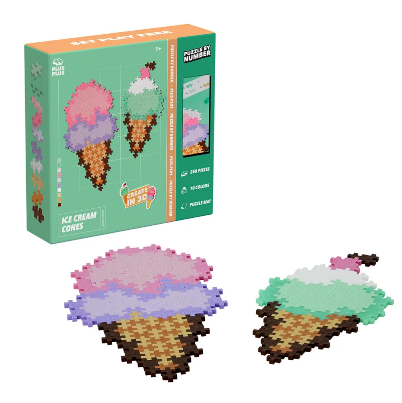 Plus-plus Puzzle Cornet de Glace Plus-Plus Ikaipaka jeux &