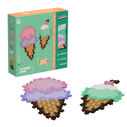 Plus-plus Puzzle Cornet de Glace Plus-Plus Ikaipaka jeux &