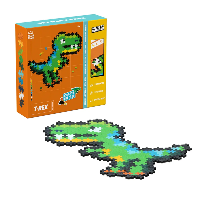 Plus-plus Puzzle T-Rex 250p Plus-Plus Ikaipaka jeux & jouets
