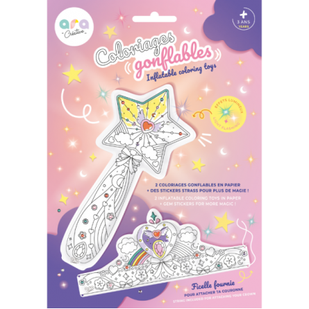 Coloriages gonflables 1 baquette magique lumineuse et 1