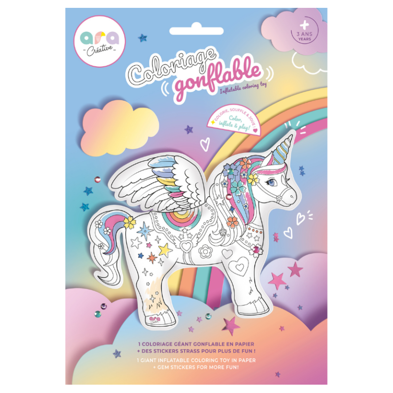 Corloriage Gonflable Licorne Géante ARA Créative Ikaipaka jeux