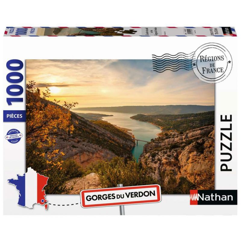 Puzzle 1000p Les Gorges du Verdon Nathan Ikaipaka jeux & jouets