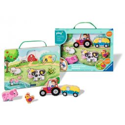 Puzzle en bois aimanté La ferme 3 en 1 Ravensburger Ikaipaka