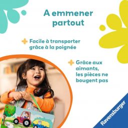 Puzzle en bois aimanté La ferme 3 en 1 Ravensburger Ikaipaka