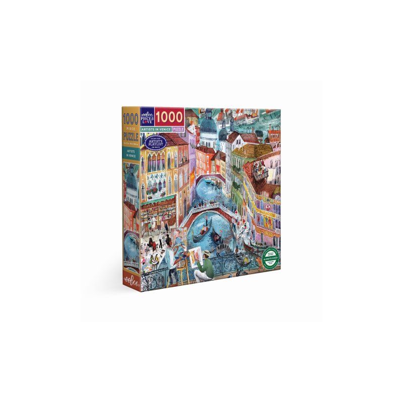 Puzzle 1000p Artists in Venice Eeboo Ikaipaka jeux & jouets