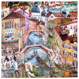 Puzzle 1000p Artists in Venice Eeboo Ikaipaka jeux & jouets