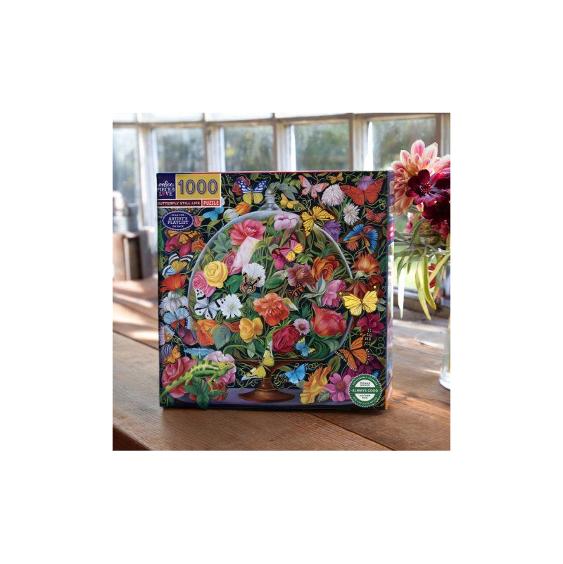 Puzzle 1000p Butterfly Still Life Eebo Eeboo Ikaipaka jeux &